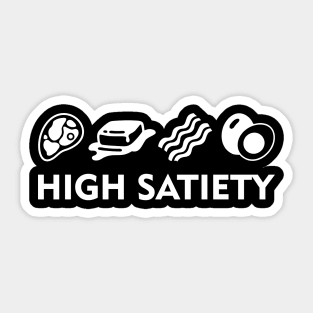 High Satiety - BBBE Carnivore Keto Diet (White) Sticker